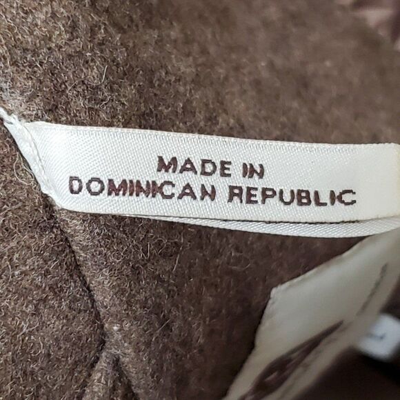 Laundry by Design Womens Large Hooded Wool Blend Toggle Front Duffle Coat Brown - Picture 7 of 12